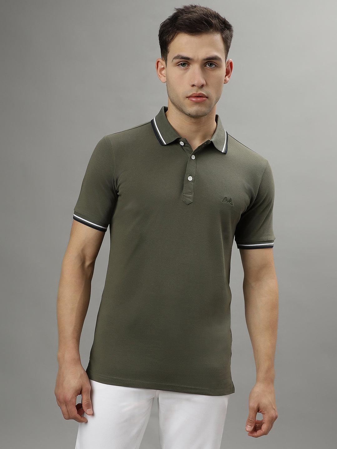 Lindbergh Green Fashion Regular Fit Polo T-Shirt