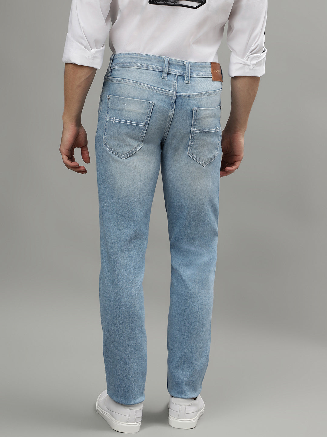 Washed Mid-Rise Slim Fit Jeans