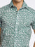 Lindbergh Men Green Printed Collar Shirt