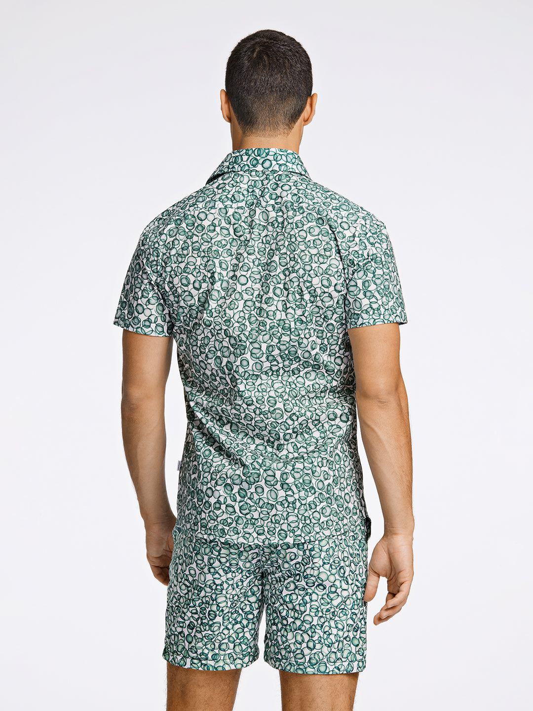 Lindbergh Men Green Printed Collar Shirt