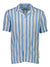 Lindbergh Men Blue Collar Striped Shirt