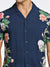 Lindbergh Men Navy Blue Printed Collar Shirt