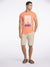 Lindbergh Men Coral Printed Round Neck TShirt