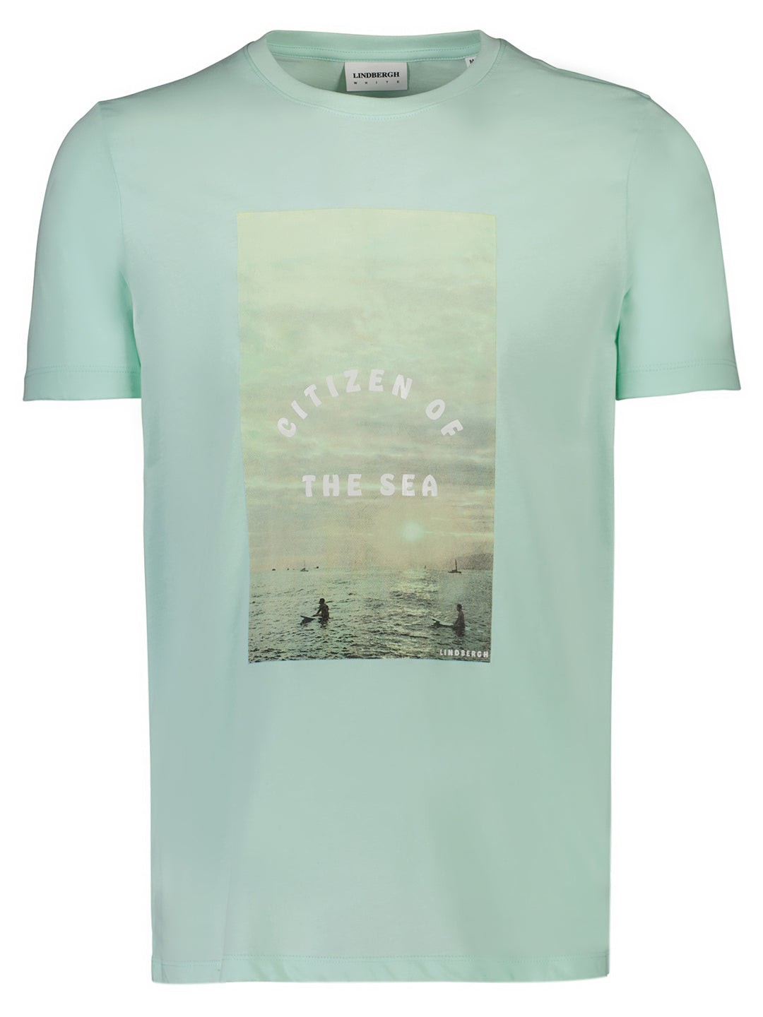 Lindbergh Men Green Printed Round Neck TShirt