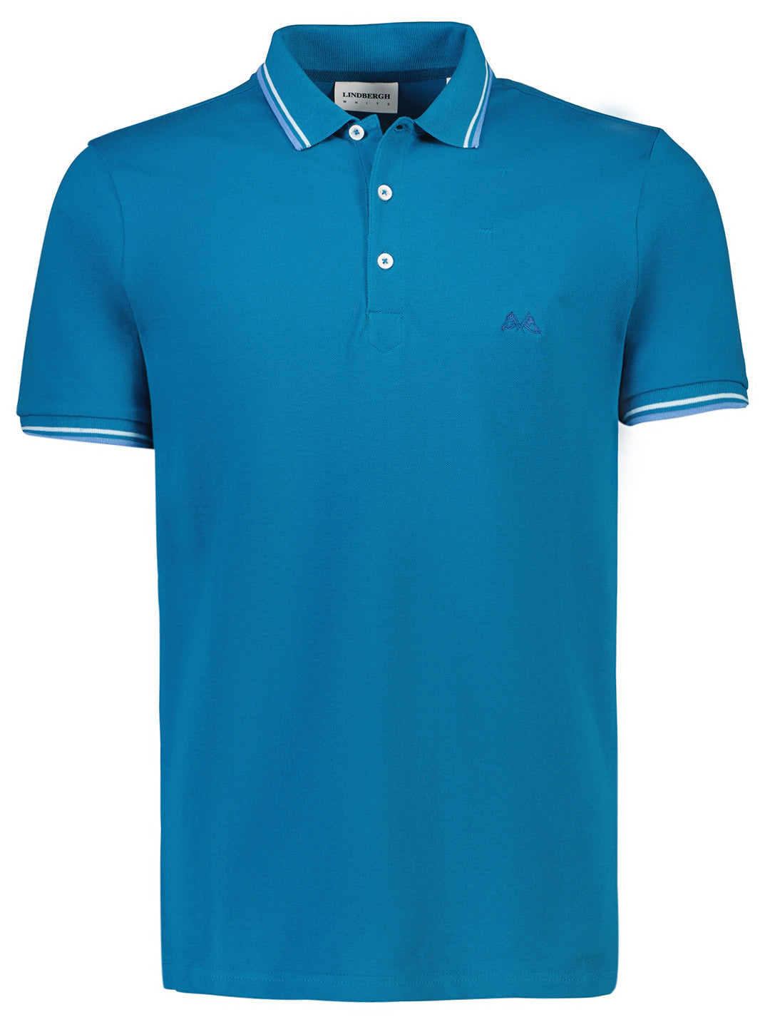 Lindbergh Blue Fashion Regular Fit Polo T-Shirt