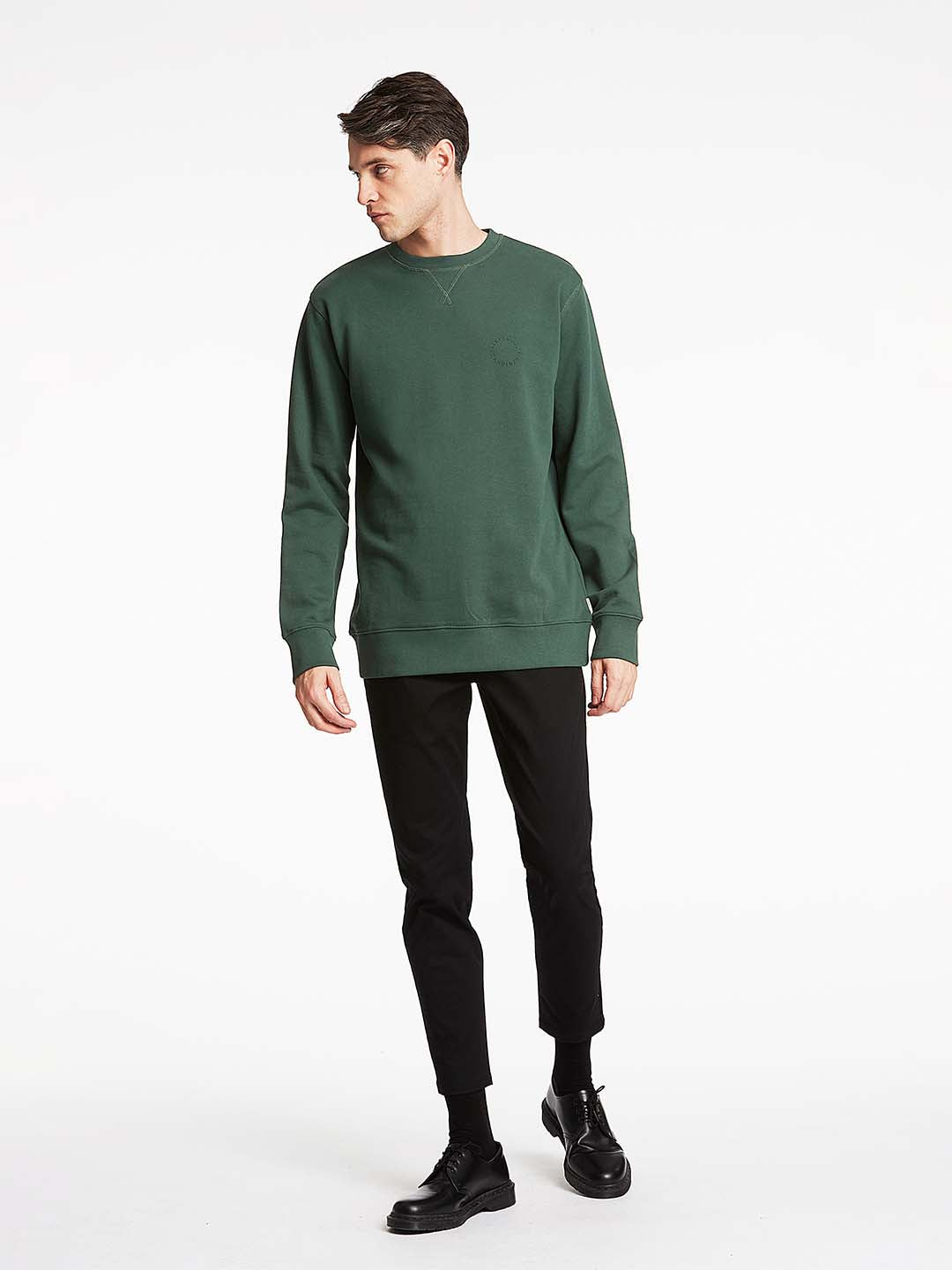 Lindbergh Men Green Solid Sweatshirt