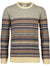 Lindbergh Men Beige Striped Sweater