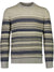 Lindbergh Men Grey Striped Sweater