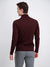 Lindbergh Men Maroon Solid Sweater