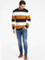 Lindbergh Men Brown Solid Sweater