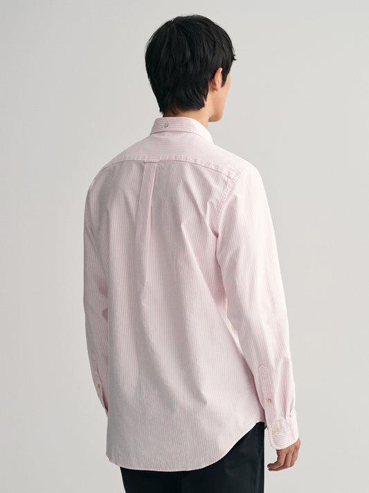 Gant Pink Oxford Striped Regular Fit Shirt