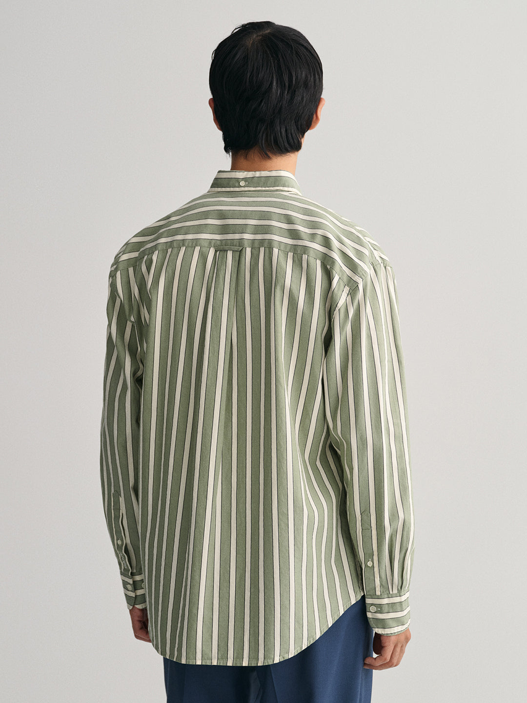 Gant Green Oxford Striped Tailored Fit Shirt