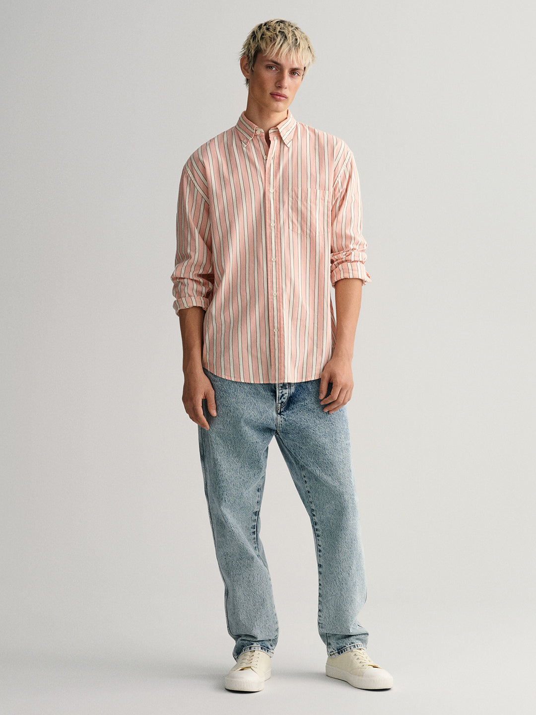 Gant Pink Oxford Striped Tailored Fit Shirt