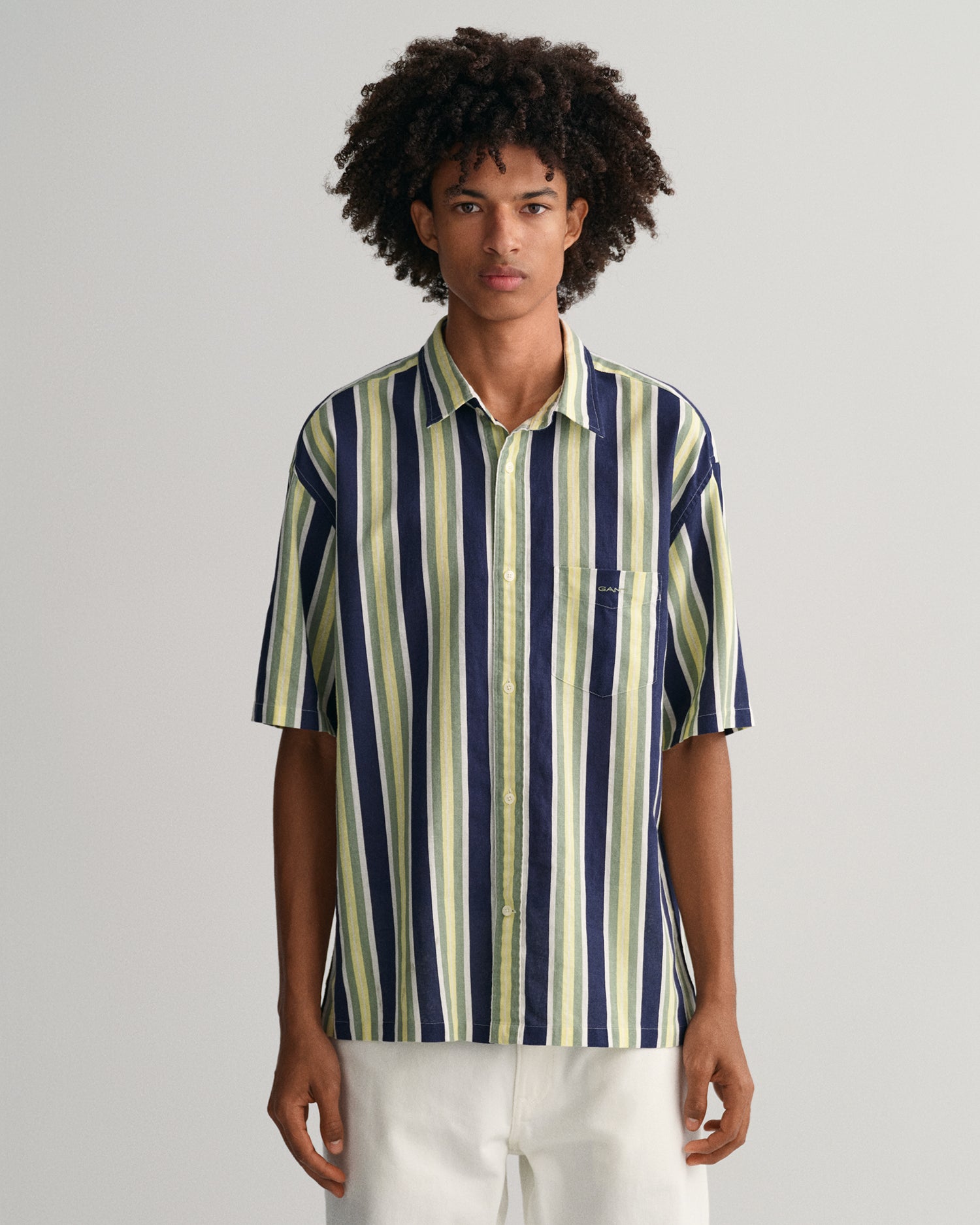 Gant Blue Striped Comfort Fit Shirt