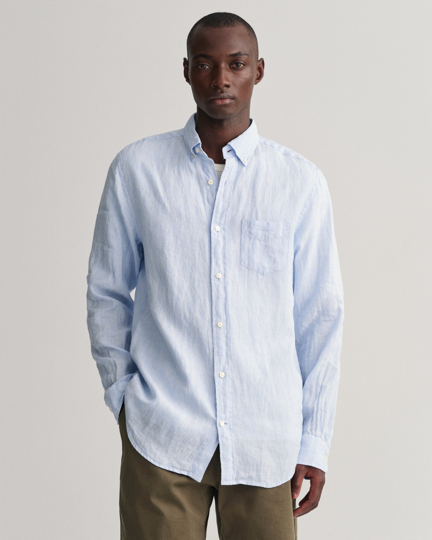 Gant Blue Striped Regular Fit Shirt