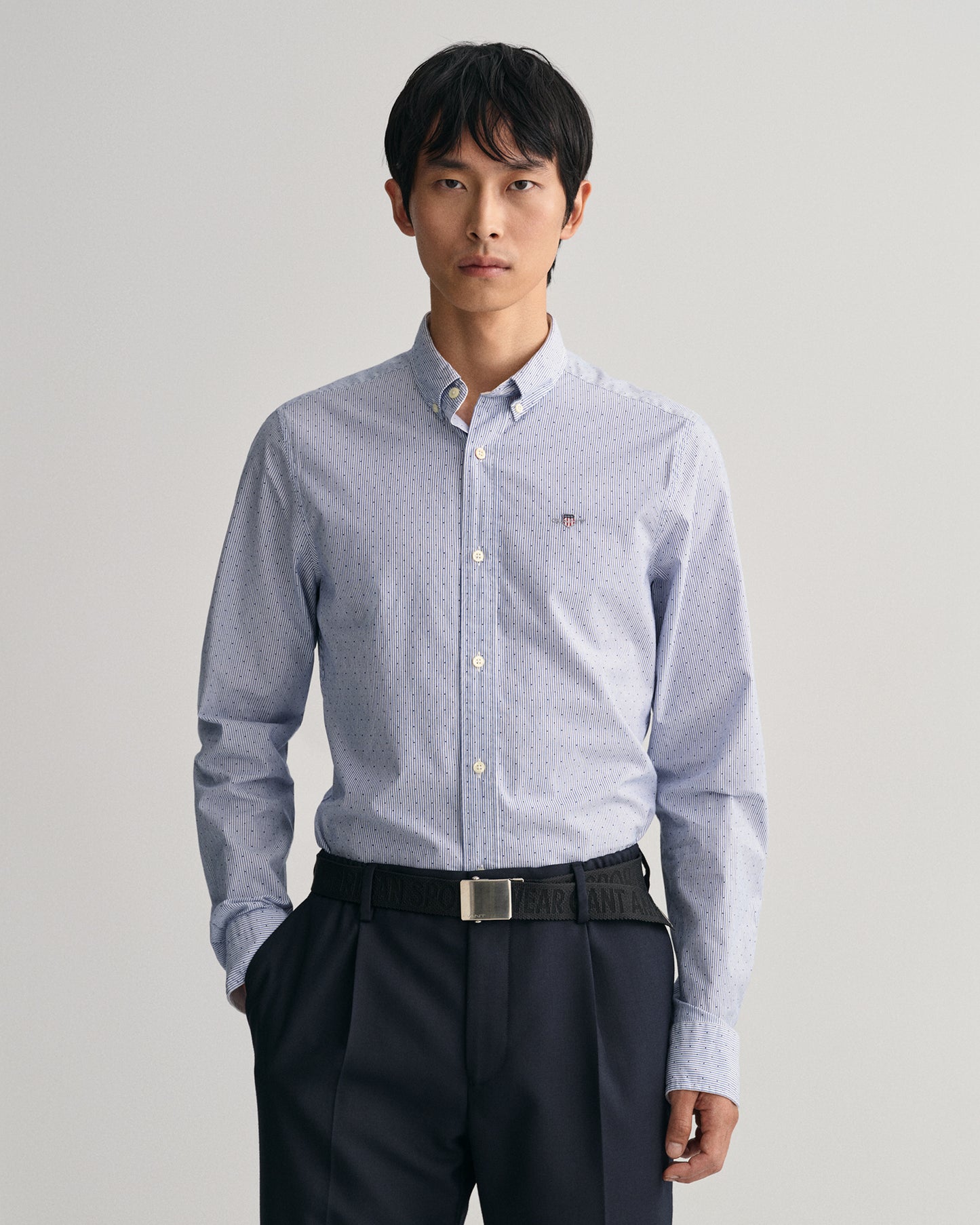 Gant Blue Banker Dot Slim Fit Shirt