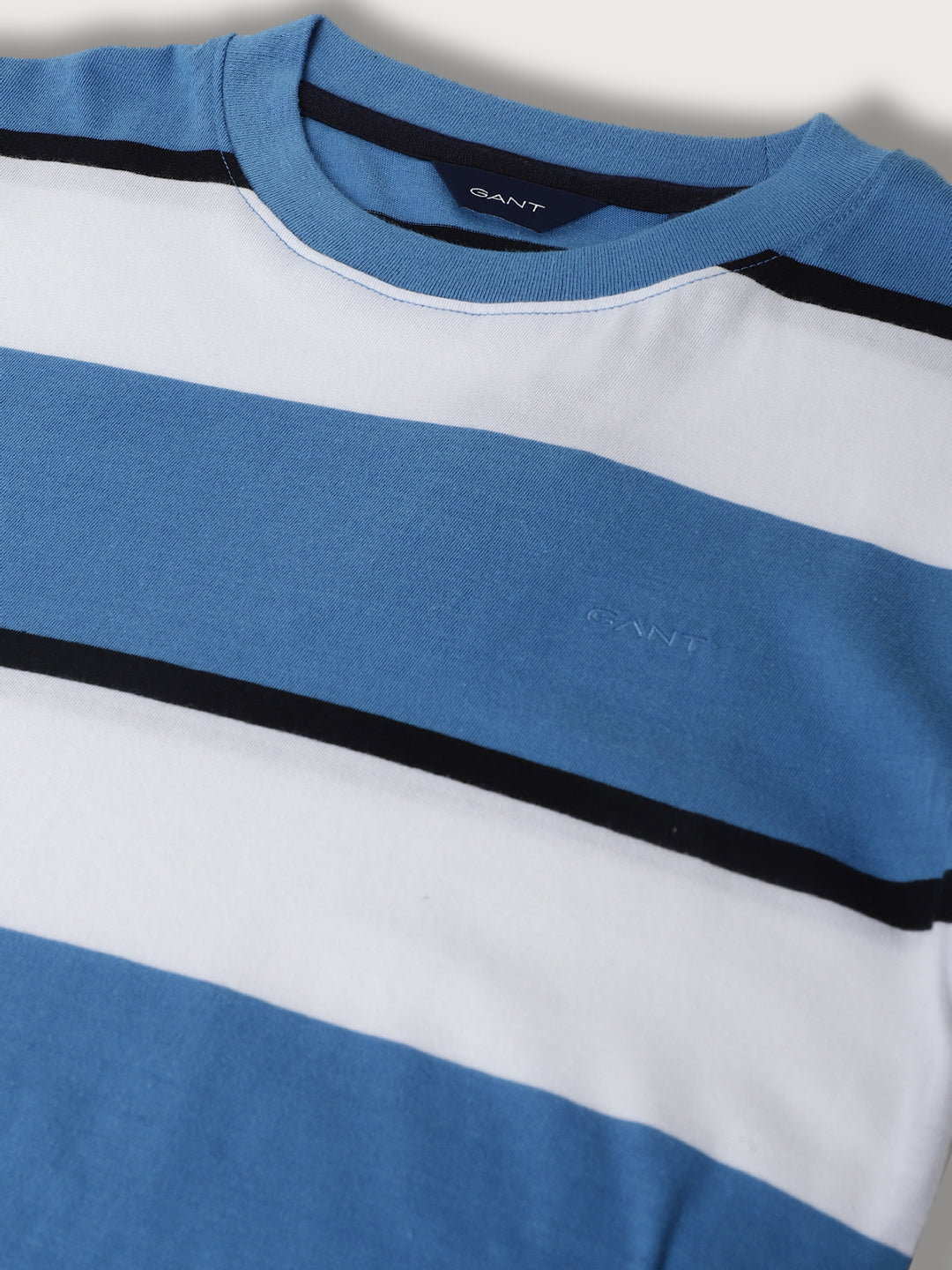 Gant Kids Blue Striped Relaxed Fit T-Shirt