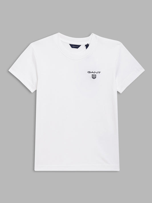 Gant Kids White Regular Fit T-Shirt