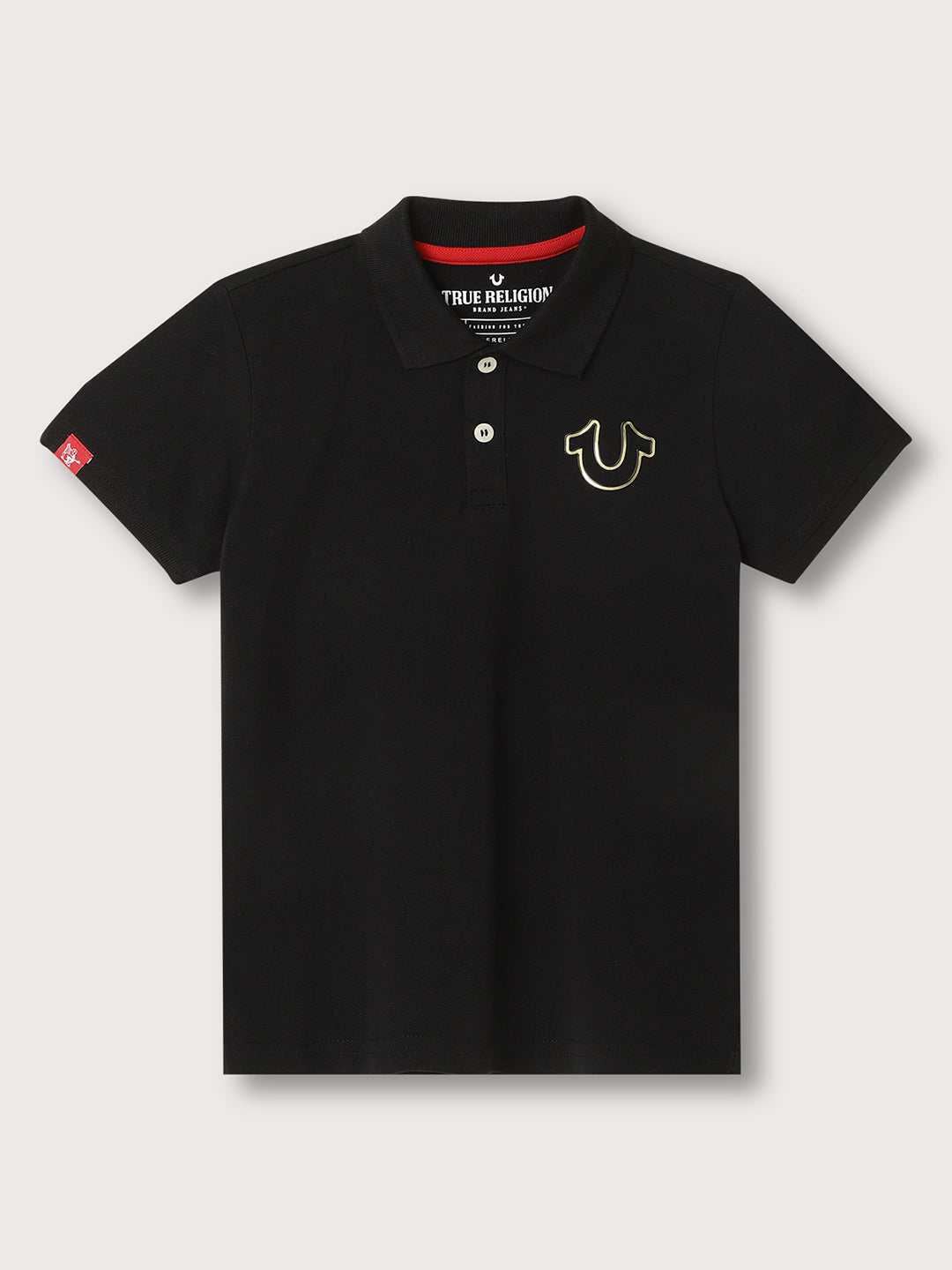 True Religion Kids Black Regular Fit Polo T-Shirt