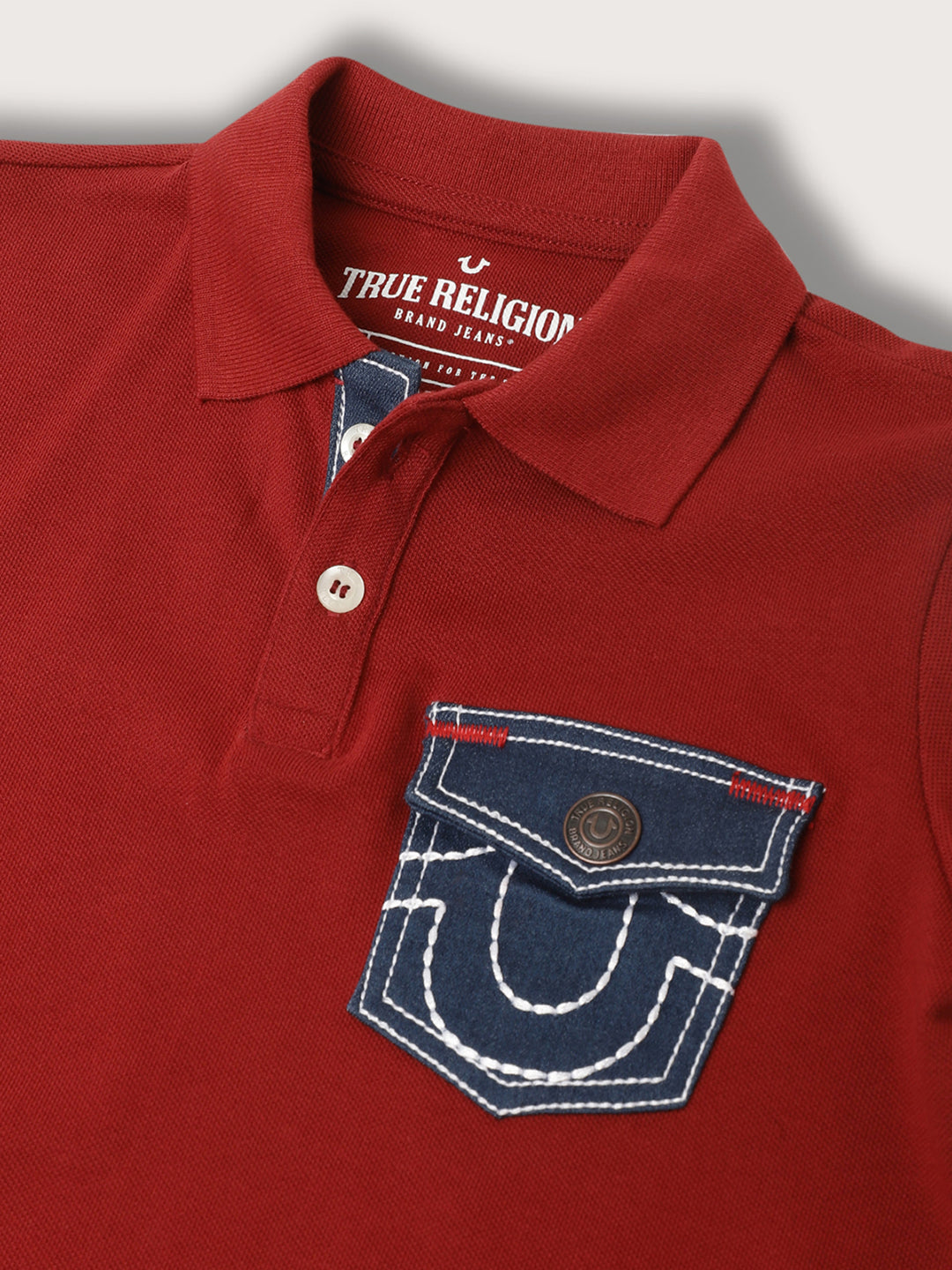 True Religion Kids Wine Regular Fit Polo T-Shirt