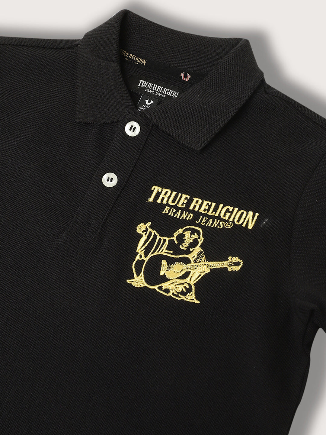 True Religion Kids Black Regular Fit Polo T-Shirt