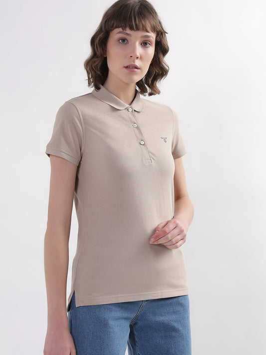 Gant Beige Regular Fit Polo T-Shirt