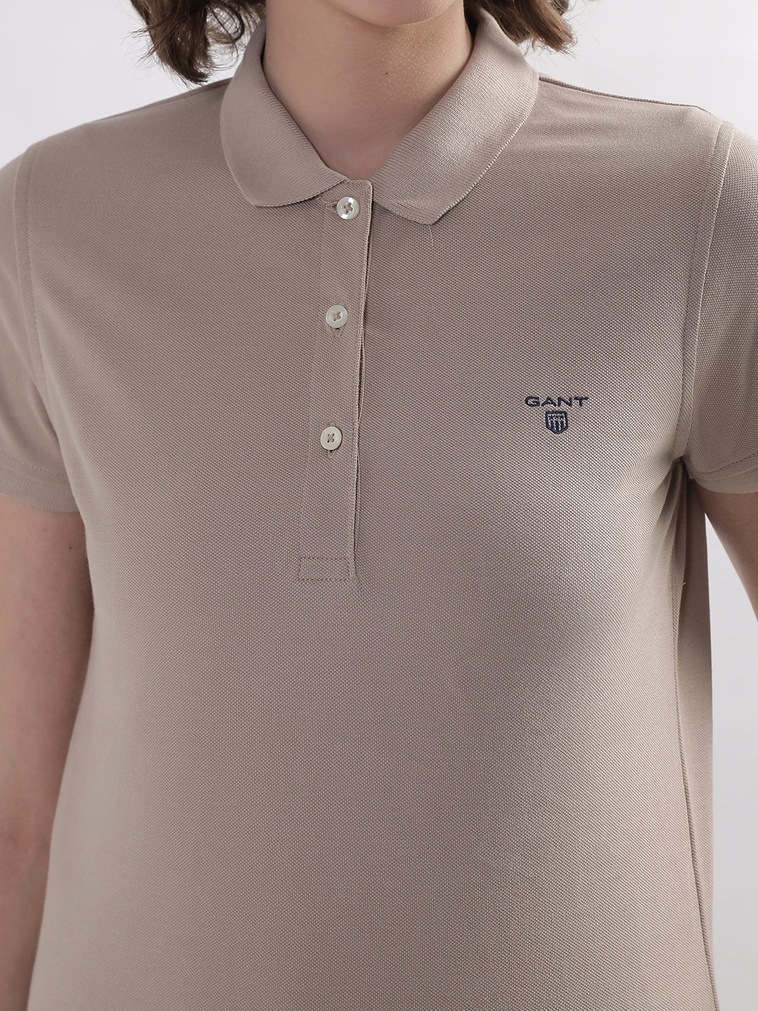 Gant Beige Regular Fit Polo T-Shirt