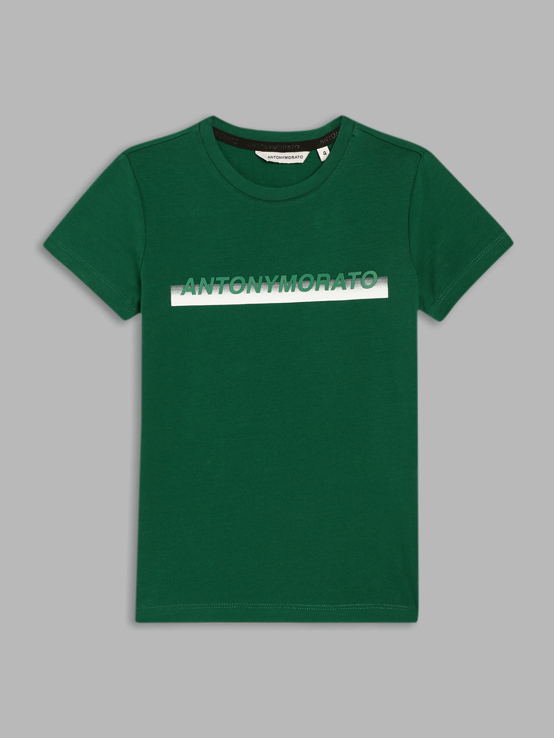 Antony Morato Kids Green Logo Regular Fit T-Shirt