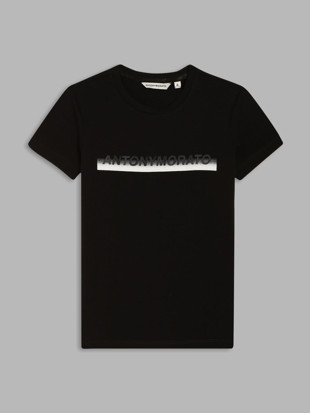 Antony Morato Kids Black Logo Regular Fit T-Shirt