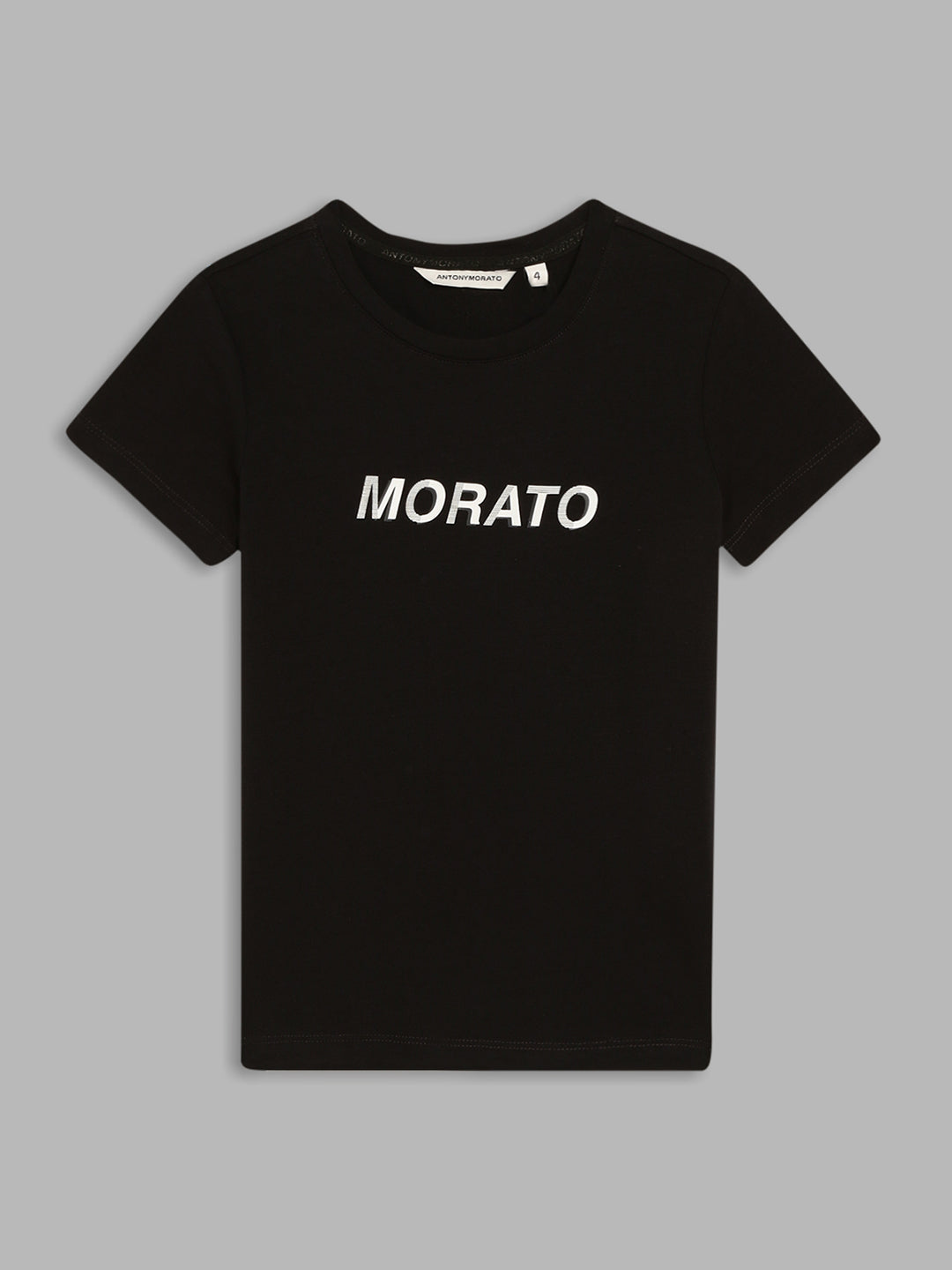 Antony Morato Kids Black Logo Regular Fit T-Shirt