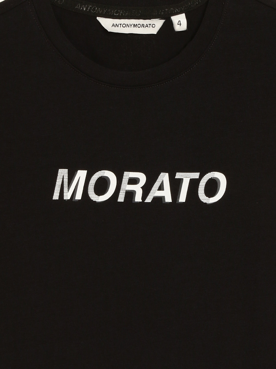 Antony Morato Kids Black Logo Regular Fit T-Shirt