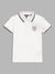 Antony Morato Boys White Printed Polo Collar T-shirt