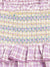 Elle Kids Girls Lilac Checked Square Neck Top