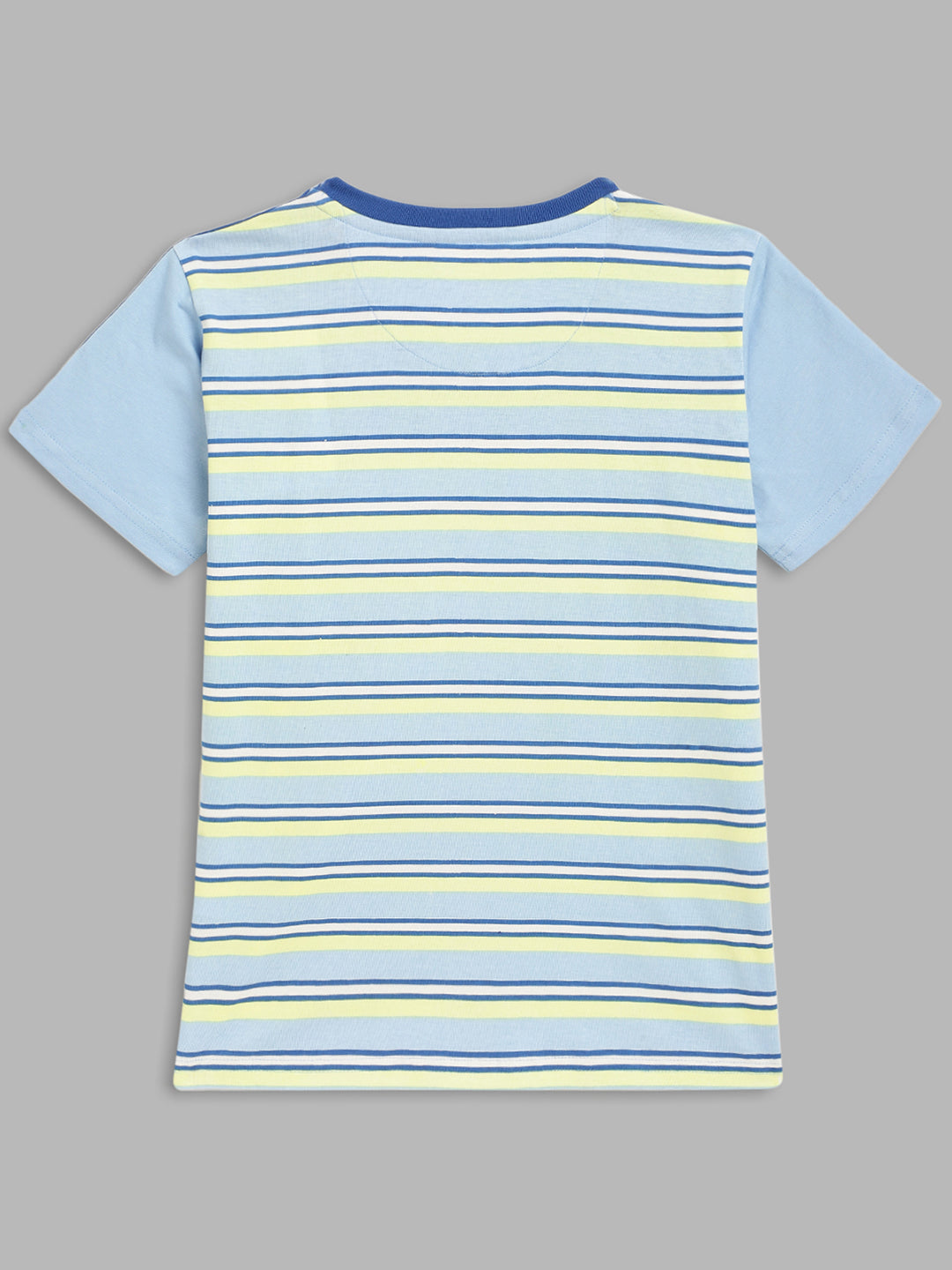 Blue Giraffe Boys Multi Striped Round Neck TShirt