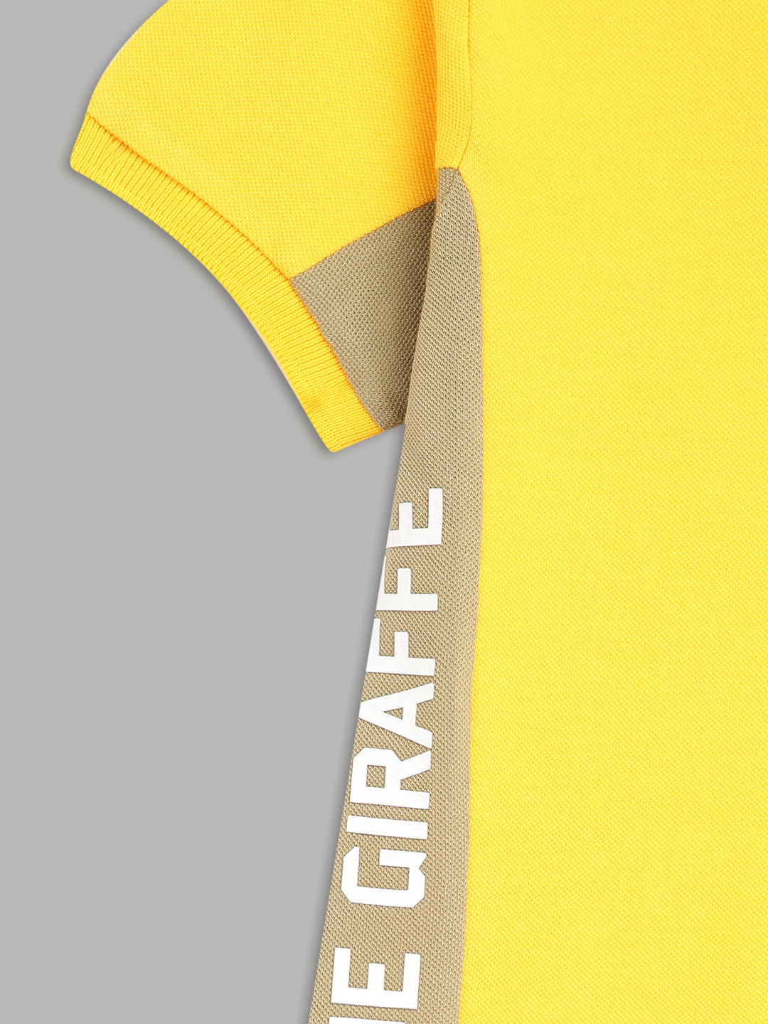 Blue Giraffe Boys Yellow Solid Polo TShirt