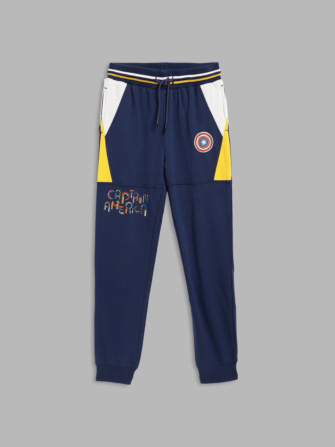 Blue Giraffe Boys Navy Blue Solid Regular Fit Sweatpant