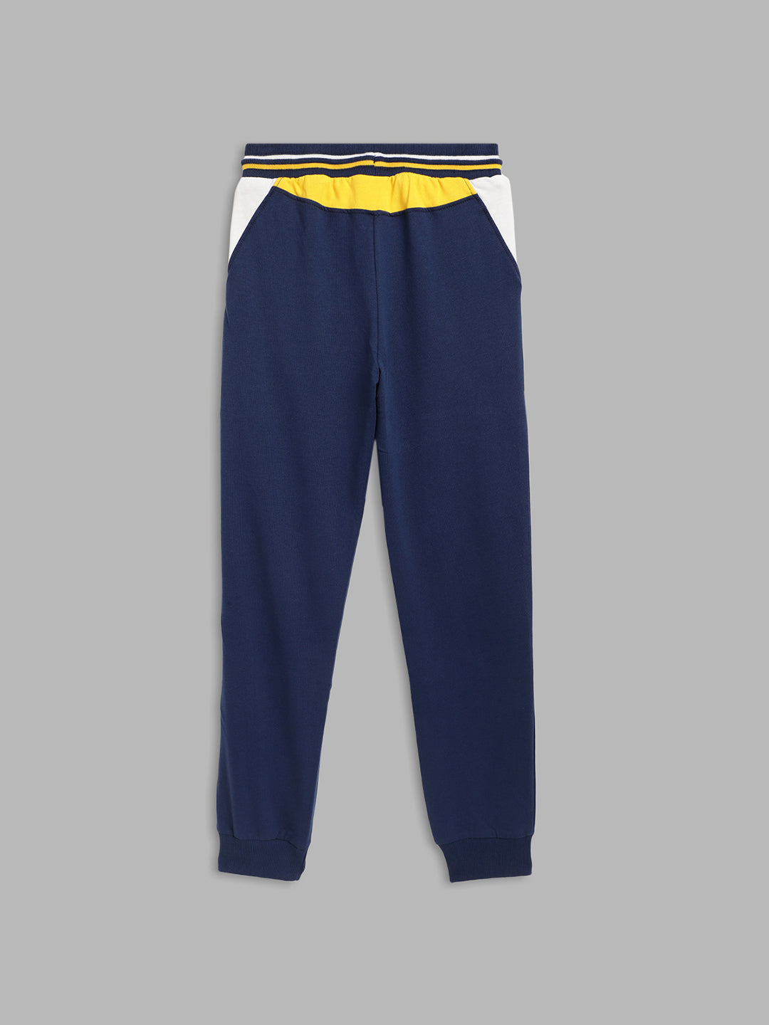 Blue Giraffe Boys Navy Blue Solid Regular Fit Sweatpant