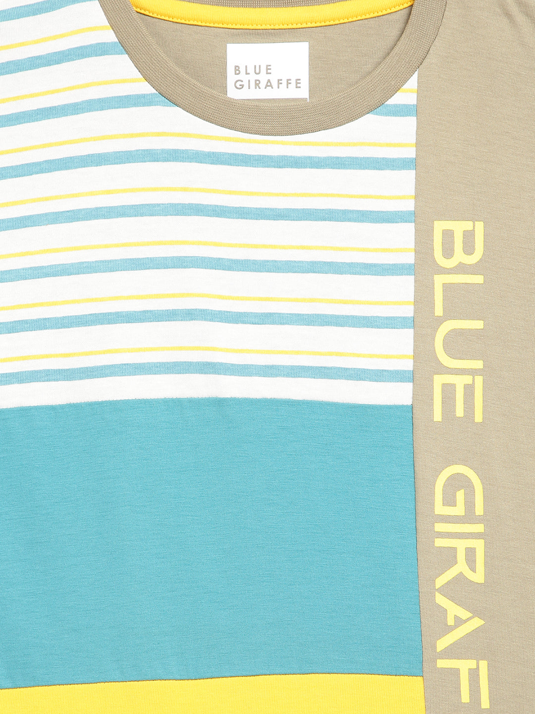 Blue Giraffe Boys Multi Printed Round Neck TShirt