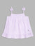 Blue Giraffe Girls Lilac Checked Square Neck Top