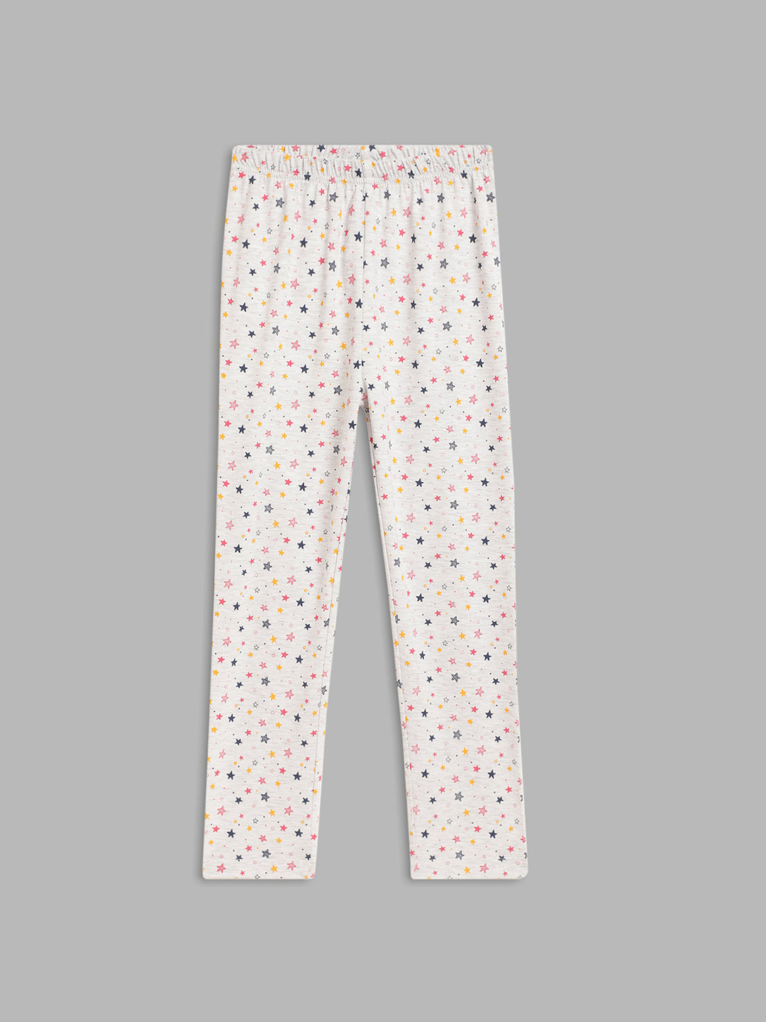 Blue Giraffe Girls Grey Printed Fitted Legging