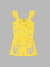 Blue Giraffe Girls Yellow Embroidered V Neck Playsuit