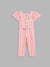 Elle Kids Girls Red Striped Square Neck Jumpsuit