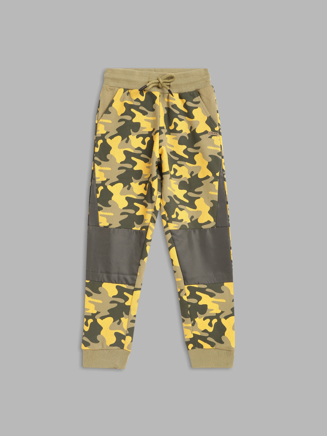 Blue Giraffe Boys Olive Printed Regular Fit Sweatpant