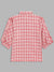 Elle Kids Girls Red Checked Collar Top