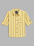 Blue Giraffe Boys Olive Striped Collar Shirt