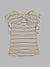 Elle Kids Girls Olive Striped Round Neck TShirt