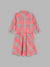 Elle Kids Girls Black Checked Round Neck Dress