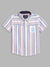 Blue Giraffe Kids Lilac & Blue Fashion Striped Regular Fit Shirt