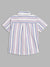 Blue Giraffe Kids Lilac & Blue Fashion Striped Regular Fit Shirt