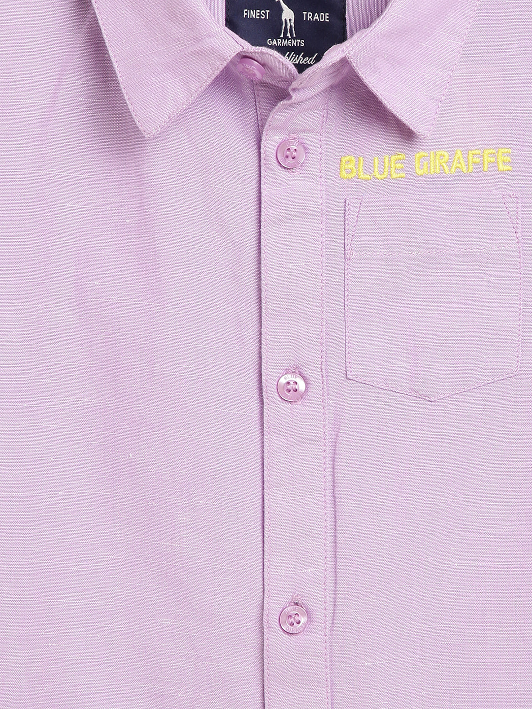 Blue Giraffe Kids Lilac Fashion Regular Fit Shirt